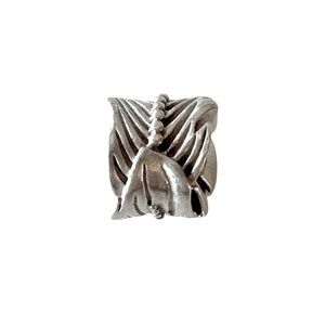 Pandora Retired Sterling Silver 925 Rolled Feather Charm